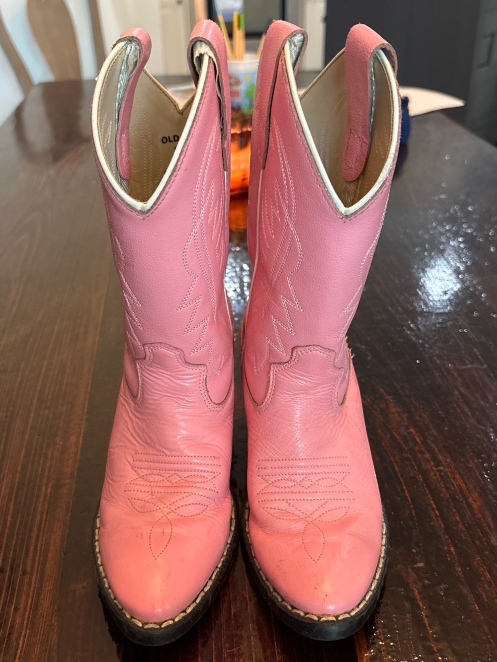 Old West Pink Kids' Western Boots